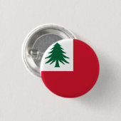 ニューイングランド国旗（松のみ） – 非公式 缶バッジ (正面&裏面)