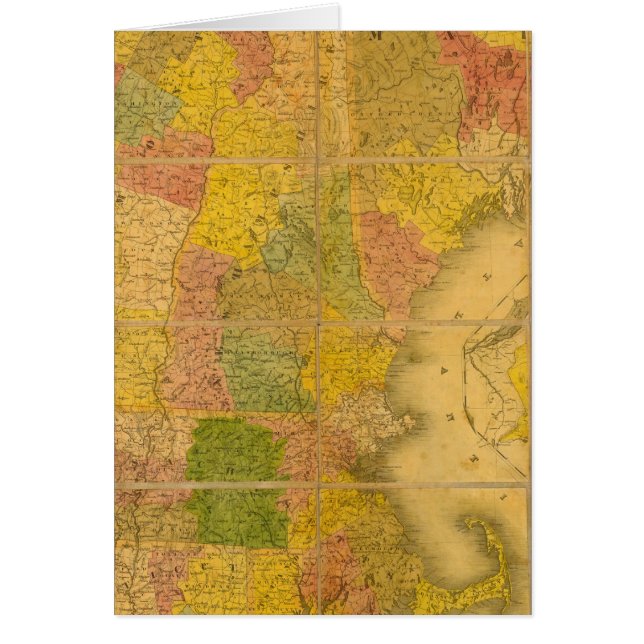 ニューイングランド州の地図 (正面)