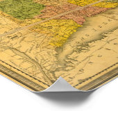 ニューイングランド州の地図 ポスター (角)