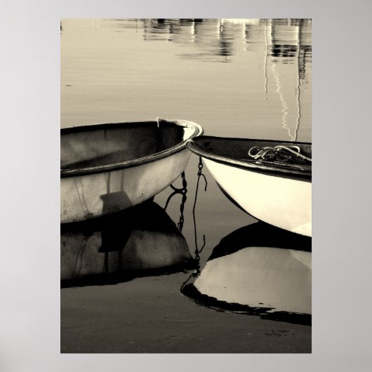 ニューイングランド海岸で二隻の船が漂流する ポスター (正面)