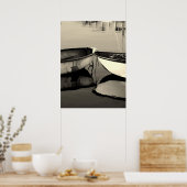 ニューイングランド海岸で二隻の船が漂流する ポスター (キッチン)