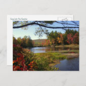 ニューイングランド秋ポンドはがき ポストカード (正面/裏面)