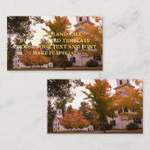 ニューイングランド秋名刺テンプレート 名刺 (正面/裏面)