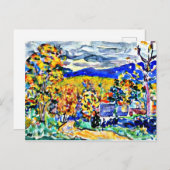 ニューイングランド素晴らしの秋絵画。 ポストカード (正面/裏面)