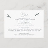 ニューイングランド結婚沿岸の詳細カード エンクロージャーカード (裏面)