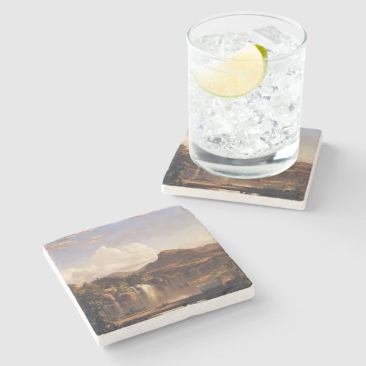 ニューイングランド風景無料エドウィン教会 ストーンコースター (横)