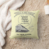 ニューイングランド1950年へのニューヘブンの鉄道出入口 クッション (ブランケット)