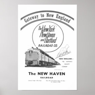 ニューイングランド1950年へのニューヘブンの鉄道出入口 ポスター