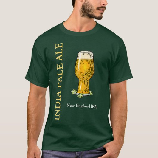 ニューイングランド・イン淡い色のド・エールIPAクラフトビールギフト Tシャツ (正面)
