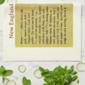 ニューイングランド クラムチャウダーのレシピ キッチンタオル (折り畳み)