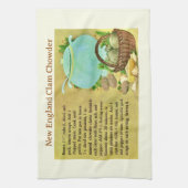 ニューイングランド クラムチャウダーのレシピ キッチンタオル (縦)