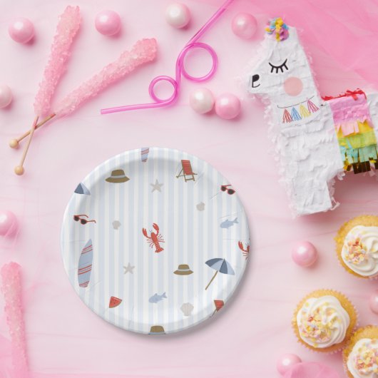 ニューイングランド・ケープコッド イーストコースト プレート ペーパープレート (パーティー)