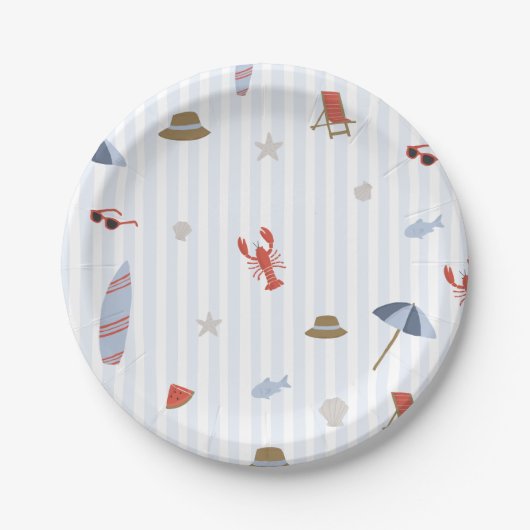 ニューイングランド・ケープコッド イーストコースト プレート ペーパープレート (正面)