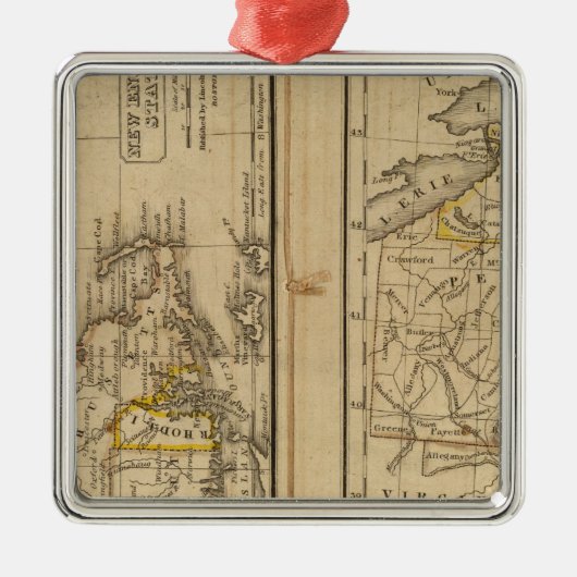 ニューイングランド、中間の州 メタルオーナメント (正面)