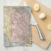 ニューイングランド(1821年)のヴィンテージの地図 キッチンタオル (四つ折り)
