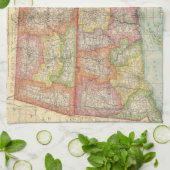 ニューイングランドStates (1900年)のヴィンテージの地図 キッチンタオル (折り畳み)