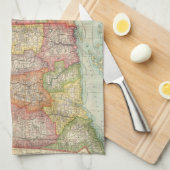 ニューイングランドStates (1900年)のヴィンテージの地図 キッチンタオル (四つ折り)
