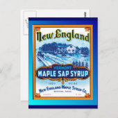 ニューイングランドVermontメープルシロップ ポストカード (正面/裏面)