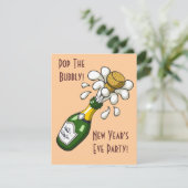 ニューイヴパーティーシャンパン招待状 招待状 (スタンド正面)