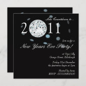 ニューイヴパーティーディスコボール 招待状 (正面/裏面)