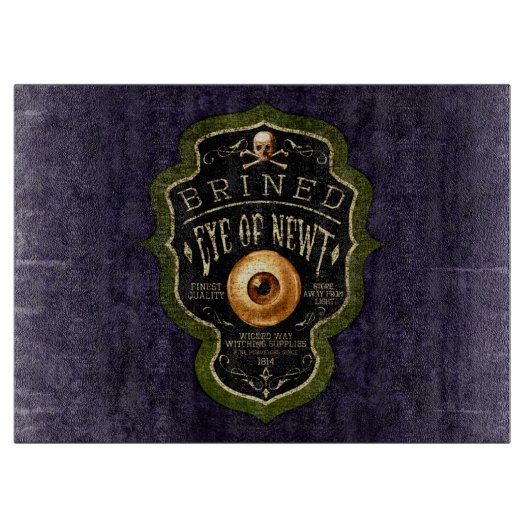 ニューウィッチポーションのハロウィーンゴシックヴィンテージ カッティングボード (正面)