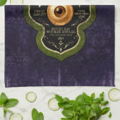 ニューウィッチポーションのハロウィーンゴシックヴィンテージ キッチンタオル (折り畳み)