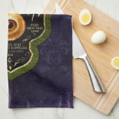 ニューウィッチポーションのハロウィーンゴシックヴィンテージ キッチンタオル (四つ折り)