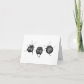 ニューウィングブラックプグエンジェル悔やみや弔慰カード カード (正面)