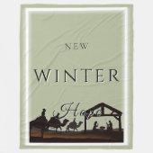 ニューウィンターホープと出生シーンII フリースブランケット (正面)