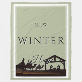 ニューウィンターホープと出生シーンII フリースブランケット