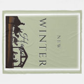 ニューウィンターホープと出生シーンII フリースブランケット (正面(横))