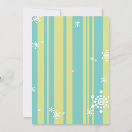 ニューウィンター男の赤ちゃんフラットフォト誕生 案内状 (裏面)