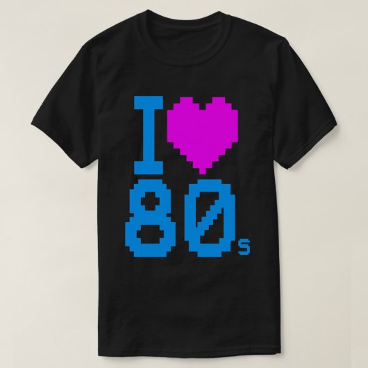 ニューウェイブ レトロ ヴィンテージ 80年代 私は80年代が大好き Tシャツ (デザイン正面)