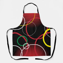 ニューウェーブエアブラシ全周プリントエプロン エプロン