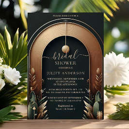 ニューウッドツリーバ素朴ンファームアーチブライダルシャワー 招待状