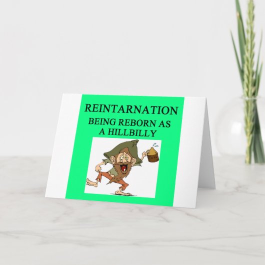 ニューエイジの田舎者の冗談 カード (正面)