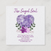 ニューエイジオカルトショップアメジストハートフローラ スクエア名刺 (裏面)