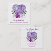 ニューエイジオカルトショップアメジストハートフローラ スクエア名刺 (正面/裏面)