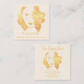 ニューエイジオカルトショップ抽象芸術顔 スクエア名刺 (正面/裏面)