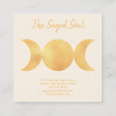 ニューエイジオカルトショップ金ゴールドトリプルムオン スクエア名刺 (裏面)