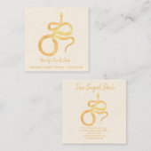 ニューエイジオカルトショップ金ゴールドヘビ スクエア名刺 (正面/裏面)