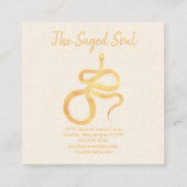 ニューエイジオカルトショップ金ゴールドヘビ スクエア名刺 (裏面)