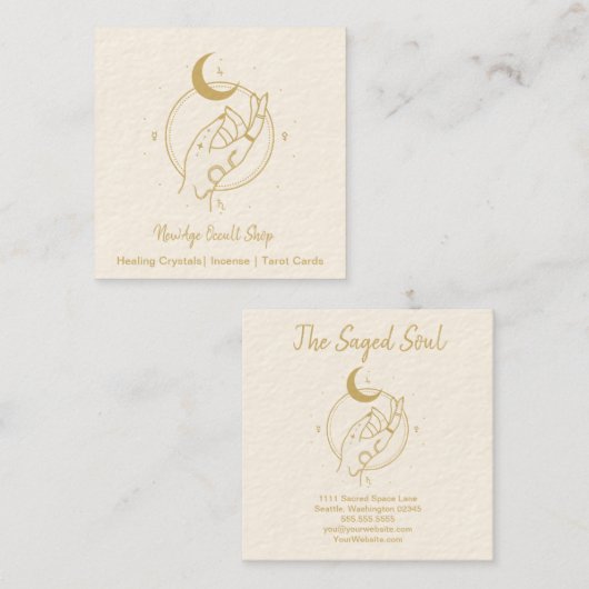 ニューエイジオカルトショップ スクエア名刺 (正面/裏面)