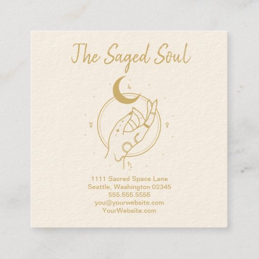 ニューエイジオカルトショップ スクエア名刺 (裏面)