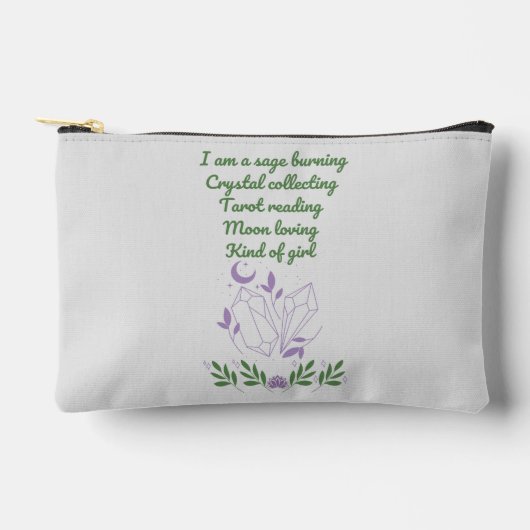ニューエイジガールジッパーパウチタロットバッグ アクセサリーポーチ (正面)