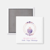 ニューエイジバラ金ゴールドピンクパープル聖幾何学 マグネット (正面/裏面)