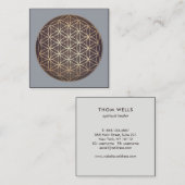 ニューエイジフラワーオブライフスピリチュアルヒーラー スクエア名刺 (正面/裏面)