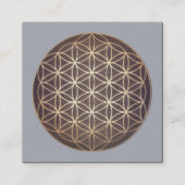 ニューエイジフラワーオブライフスピリチュアルヒーラー スクエア名刺 (正面)