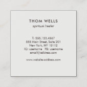 ニューエイジフラワーオブライフスピリチュアルヒーラー スクエア名刺 (裏面)