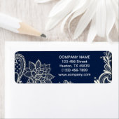 ニューエイジヨガネイビーブルーヘナボヘミアンレース ラベル (インサイチュ)